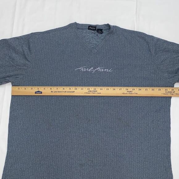 Vintage KARL KANI Soft T-shirt Gray V Neck Rap Tee Size XL  Embroidered 90s Logo - Picture 7 of 11